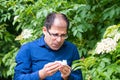 Man allergic to pollen Royalty Free Stock Photo