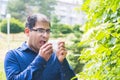 Man allergic to pollen Royalty Free Stock Photo