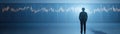Man analyzing complex data visualization, uncovering insights and patterns in vast datasets Royalty Free Stock Photo