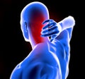 Man anatomy neck pain