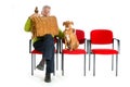 Man with animals Royalty Free Stock Photo