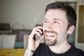 Man answering to phone Royalty Free Stock Photo