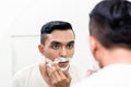 Man applying shaving foam Royalty Free Stock Photo