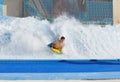 Man in aqua park Royalty Free Stock Photo