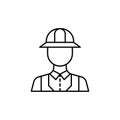 man, archaeologist, avatar icon. Simple line, outline vector elements of archeology for ui and ux, website or mobile application