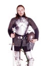 The man in armor. Knight. Royalty Free Stock Photo