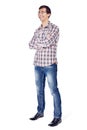 Man with arms crossed full body Royalty Free Stock Photo