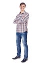 Man with arms crossed full body Royalty Free Stock Photo