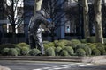 Man with Arms Open, large public sculpture commission by Giles Penny in Canary Wharf