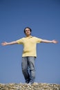 Man arms wide open Royalty Free Stock Photo