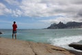 Man in Arpoador Beach