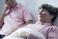 Man assisting woman at hospital Royalty Free Stock Photo