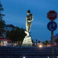 The Man of Atlantis sculpture in Brussels, Belgium