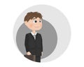 Man avatar Vector. Businessman, teacher or manager profession Vector. cartoon characters