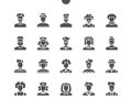 Man avatar Well-crafted Pixel Perfect Vector Solid Icons