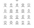 Man avatar Well-crafted Pixel Perfect Vector Thin Line Icons 30 2x Grid for Web Graphics and Apps