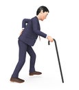 Man With Backache Represents Agony Pang And Men Royalty Free Stock Photo