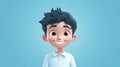 Boy man young isolated background man illustration happy cartoon male person child character kid