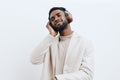 man background head african dj african american music portrait headphones guy black fashion