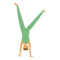 Man balancing icon cartoon vector. Circus performer Royalty Free Stock Photo