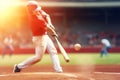 man athlete baseball field sport bat game team person player ball. Generative AI.