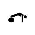 Man, ball, exercise, sports icon. Element of gym pictogram. Premium quality graphic design icon. Signs and symbols collection icon Royalty Free Stock Photo