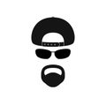 Man with baseball cap, sunglasses and goatee.