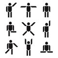 Man basic posture icons