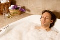 Man in bath Royalty Free Stock Photo