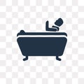 Man Bathing vector icon isolated on transparent background, Man Royalty Free Stock Photo