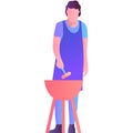 Man bbq vector barbecue chef cook icon isolated