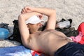 Man on the beach Royalty Free Stock Photo