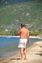 Man on beach Royalty Free Stock Photo
