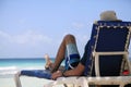 Man on beach Royalty Free Stock Photo