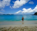 Man on Beach on St John Virgin Islands Royalty Free Stock Photo