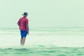 Man Beach Tidal Pool Wall Watching Ocean