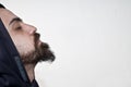 Man with beard in meditation