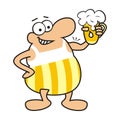 Man and beer, mascot