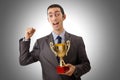 Man being awarded Royalty Free Stock Photo