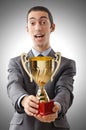 Man being awarded Royalty Free Stock Photo
