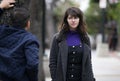 Man Harassing Woman on the Street or a Criminal Stalking Victim Royalty Free Stock Photo