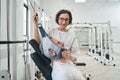 Man being treated for neck pain by a physiotherapist