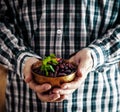 Man with benas Royalty Free Stock Photo