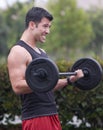 Man - bicep curl Royalty Free Stock Photo