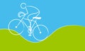 Man on a bicycle vector