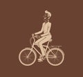 Man bicycling