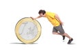 Euro coin - Currency Crisis Royalty Free Stock Photo