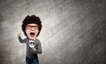 Man with big head Royalty Free Stock Photo