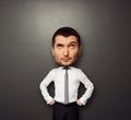 Man with big head looking up Royalty Free Stock Photo