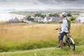 Man on bike, enjoying view